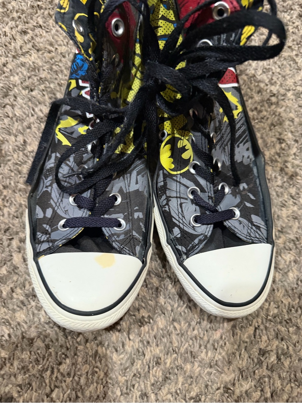Batman Converse Batman High Top Sneakers - Black, Yellow, Red, Blue
